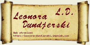 Leonora Dunđerski vizit kartica